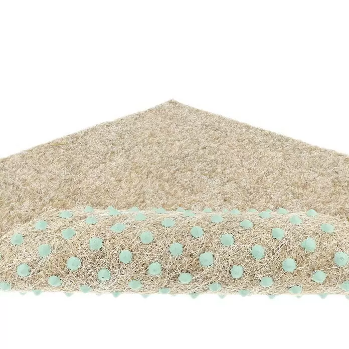 Vebe Floorcoverings Rasenteppich Meterware Green - Breite: 200 cm, Beige, Mit Drainagenoppen - Detailaufnahme