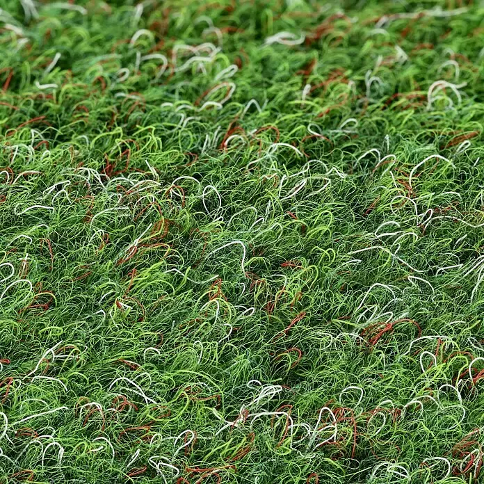 Rasenteppich Meterware Green - Breite: 200 cm, Jägergrün, Mit Drainagenoppen - Detailaufnahme