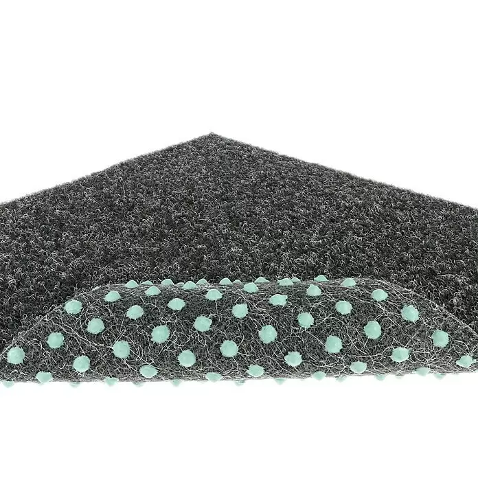 Rasenteppich Meterware Green - Breite: 400 cm, Anthrazit, Mit Drainagenoppen - Detailaufnahme