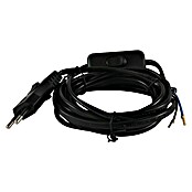 Cable Euro (3 m, H03VVH2-F2x0,75, Negro)