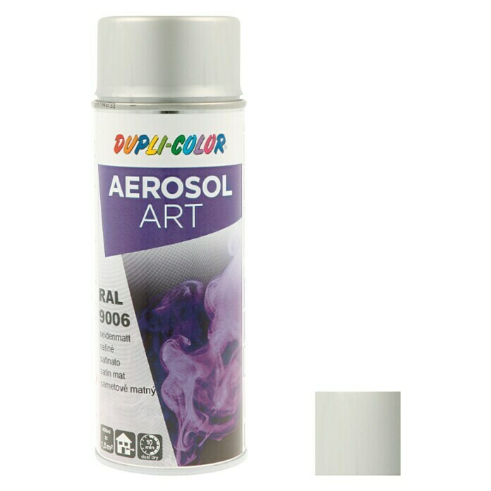 Dupli-Color Aerosol Art Sprayverf RAL 9006 (Zijdemat, 400 ml, Zilver)