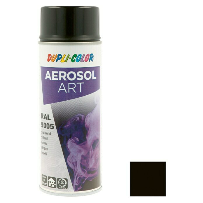 Dupli-Color Aerosol Art Sprayverf RAL 9005 (Glanzend, 400 ml, Diepzwart)