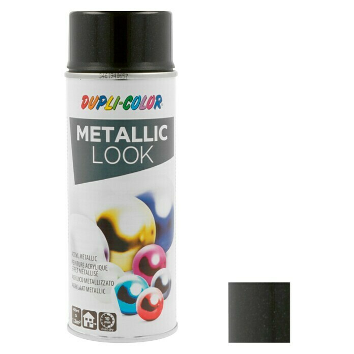 Dupli-Color Effect Acrylspuitlak Metallic (Zwart metallic, Zijdemat, Sneldrogend, 400 ml)