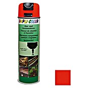 Dupli-Color Markeerspray Bouw en bosbouw (Helder rood, Intense kleur, 500 ml)