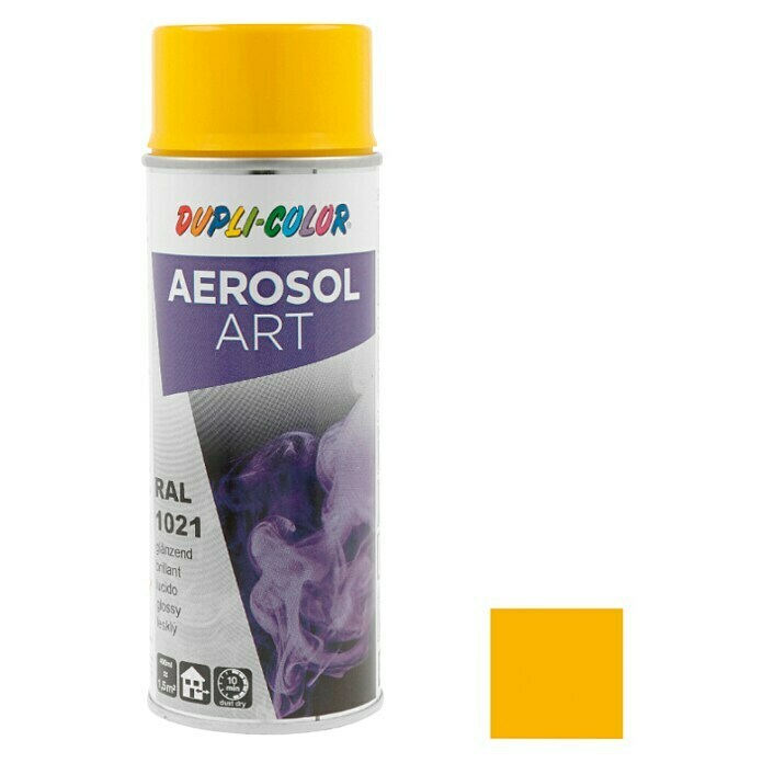 Dupli-Color Aerosol Art Sprayverf RAL 1021 (Glanzend, 400 ml, Koolzaadgeel)