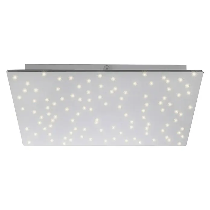 Just Light LED-Panel - 18 W, L x B x H: 45 x 45 x 4 cm, Weiß - Moderne LED-Deckenleuchte mit Sternenmuster für stimmungsvolle Beleuchtung in jedem Raum. Ideal für Wohnzimmer oder Schlafzimmer.