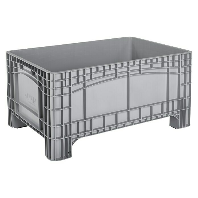 Surplus Systems Aufbewahrungsbox (L x B x H: 120 x 80 x 58 cm, Kunststoff, Grau)