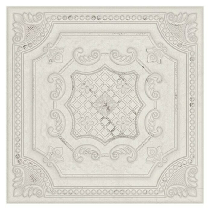 Wandfliese Luxus White Tin (20,1 x 20,1 cm, Weiß, Matt)