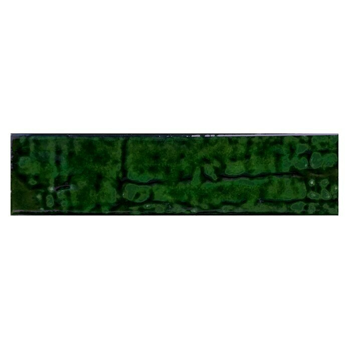 Wandfliese Raku Jade  (7,5 x 30 cm, Grün, Glänzend)