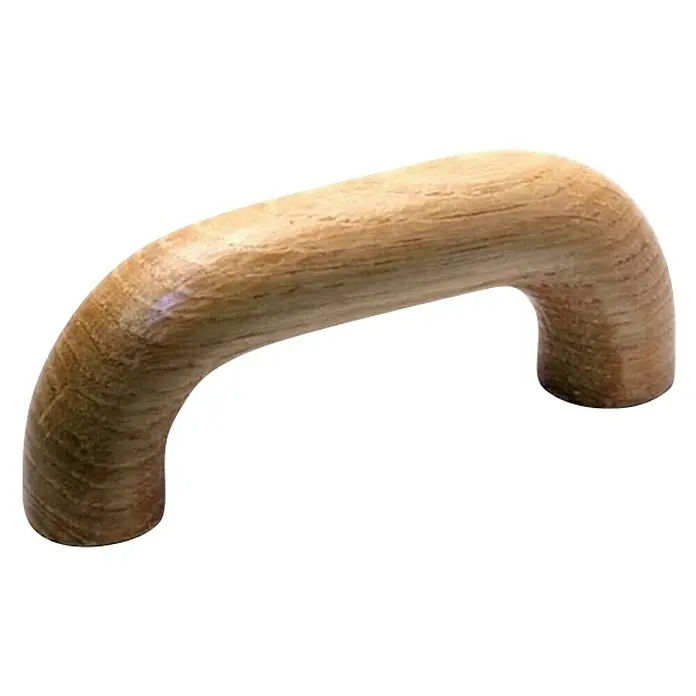 Häfele Tirador para muebles 96 mm - Tipo de tirador del mueble: Estribo, Madera, Lacado, Roble natural - Tirador de madera para muebles en forma de arco. Perfecto para dar un toque natural y rústico a tus muebles.