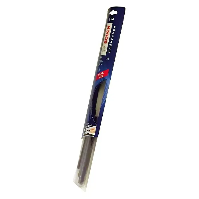Bosch Goma de escobilla limpiaparabrisas - Largo: 340 mm - Escobilla limpiaparabrisas Bosch Endurance E34 para una visión clara. Calidad duradera para una limpieza fiable en cualquier clima.