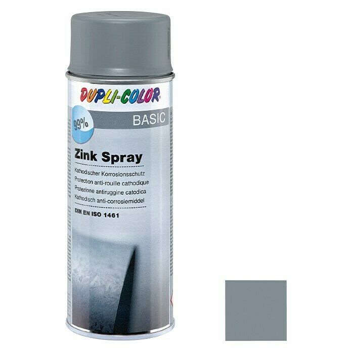 Dupli-Color Basic Spray de zinc (Zinc, Mate, Resistente al calor, 400 ml)