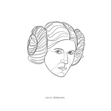 Komar Star Wars Poster Force Faces Leia