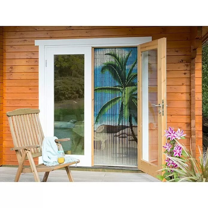Conacord Perlenvorhang Paradise - Bunt, 90 x 200 cm, Bambusstäbchen - Stimmungsaufnahme