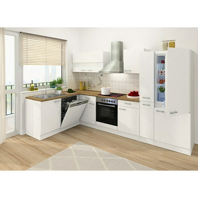 Respekta Cocina esquinera (172 x 310 cm, Blanco)