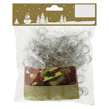 Dekoelement Flower Hair Silber