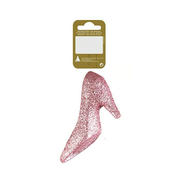 Christbaumschmuck Schuh Glitter (Rosa, Kunststoff, 1 Stk.) | BAUHAUS