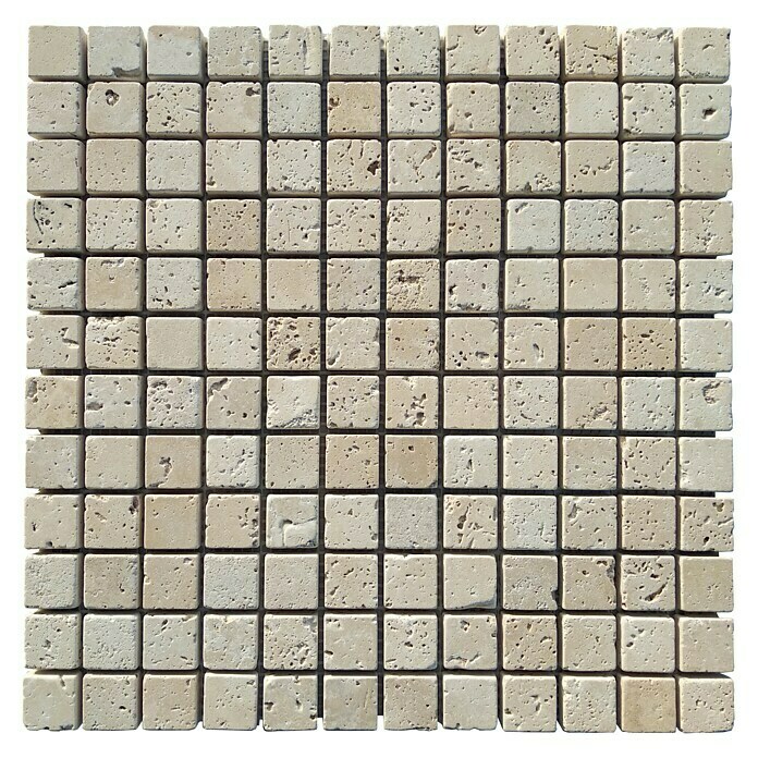 Baldosa de mosaico Travertino 2,3 (30 x 30 cm, Crema)