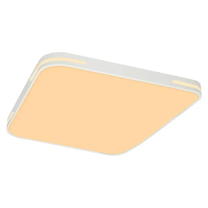 Lavida LED-Deckenleuchte Optimum Square - 55 W, L x B x H: 52 x 52 x 6,2 cm, Weiß - Elegante, quadratische Deckenleuchte mit weissem Rahmen und sanftem, warmem Licht für eine angenehme Atmosphäre. Ideal für moderne Wohnräume.