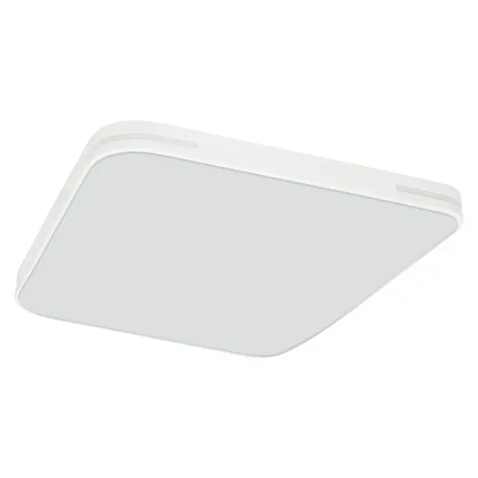 Lavida LED-Deckenleuchte Optimum Square - 55 W, L x B x H: 52 x 52 x 6,2 cm, Weiß - Eine flache, quadratische LED-Deckenleuchte in Weiß, die ein modernes und minimalistisches Design für Innenräume bietet.