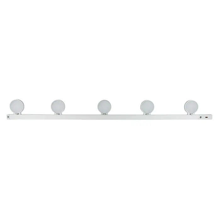 Ritter Leuchten LED-Unterbauleuchte LightRacer - 15 W, Silber, L x B: 90 x 8,7 cm - Eine Studioleuchte mit fünf runden LED-Leuchten auf einer Schiene, ideal für professionelle Foto- und Videoaufnahmen.