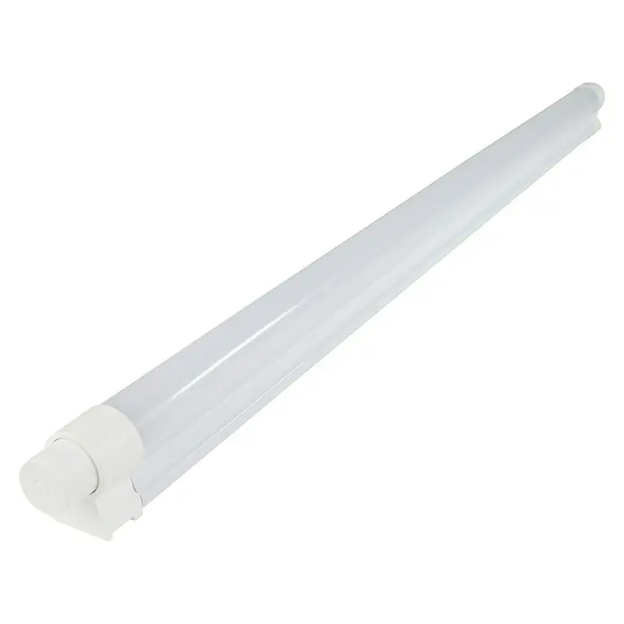 Ritter Leuchten LED-Unterbauleuchte TurnLight - 8 W, Länge: 61,4 cm, Neutralweiß - Nahaufnahme einer weißen LED-Röhrenleuchte, die für eine helle und effiziente Beleuchtung sorgt. Perfekt für Büro, Garage oder Werkstatt.