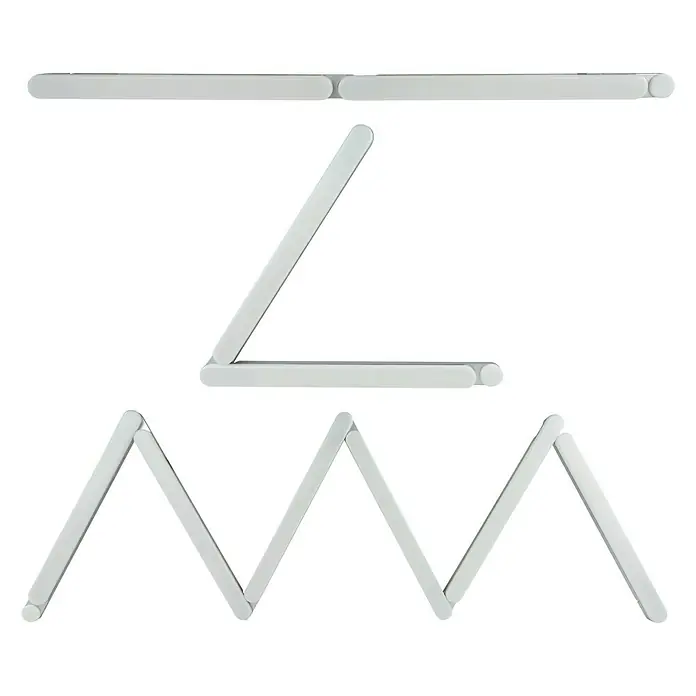 Ritter Leuchten LED-Unterbauleuchte FlexLight Starter Set - 6,8 W, Länge: 32,4 cm, Warmweiß - Abstrakte Form aus grauen Stäben auf schwarzem Grund. Ein minimalistisches Designelement für moderne Projekte.