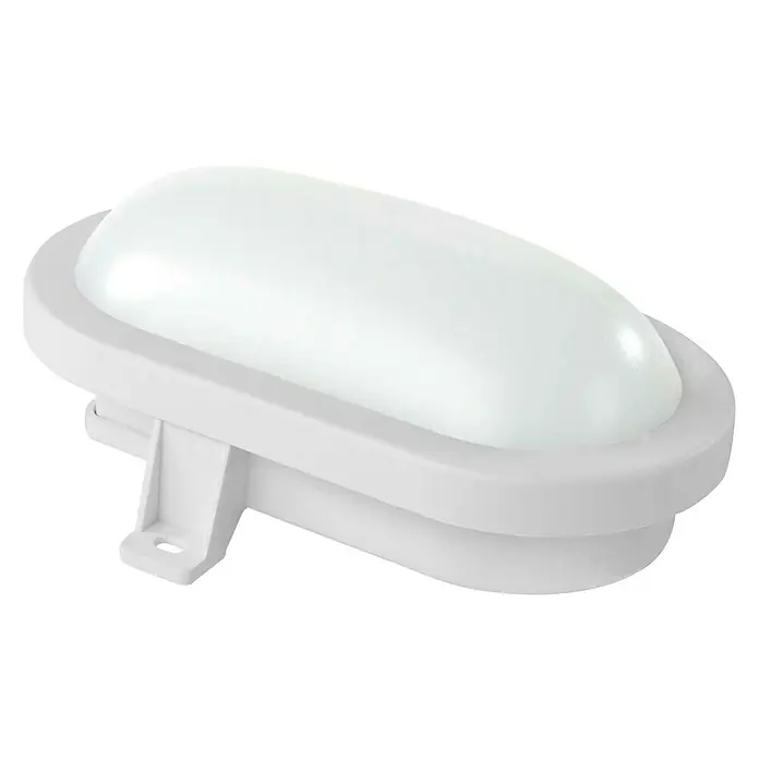 Ritter Leuchten LED-Außenwandleuchte - 10 W, Weiß, IP54 - Nahaufnahme einer länglichen, weißen LED-Deckenleuchte für den Innenbereich, ideal für Flure und Treppenhäuser.
