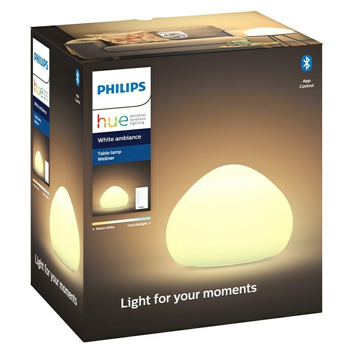 Philips Hue Led-tafellamp (8,5 W, Wit, Hoogte: 26,8 cm)