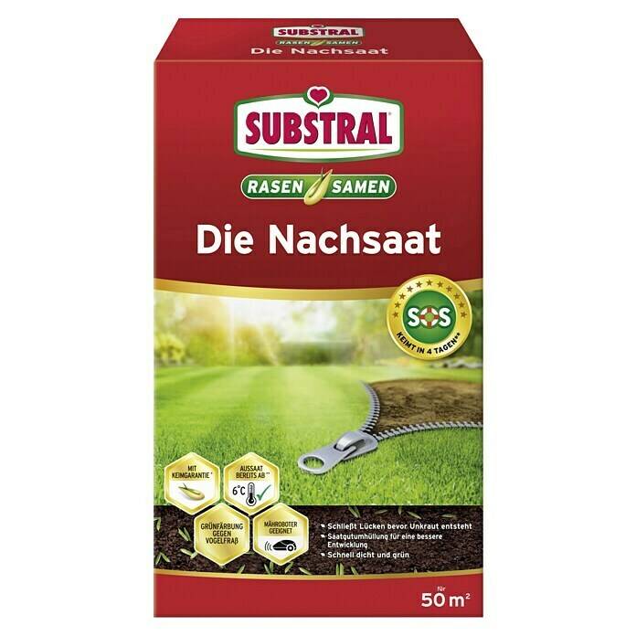 Substral Nachsaat-Rasen1 kg, 50 m² Front View