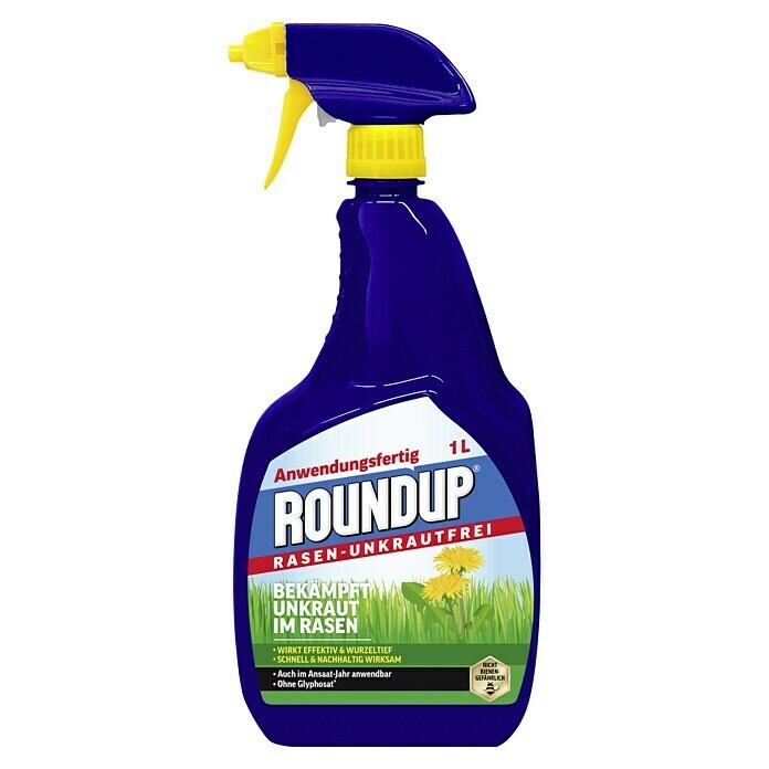 Roundup Unkrautvernichter Rasen-UnkrautfreiGlyphosatfrei, 1 l Front View