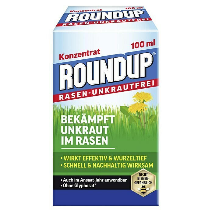 Roundup Unkrautvernichter Rasen-UnkrautfreiGlyphosatfrei, 100 ml Front View