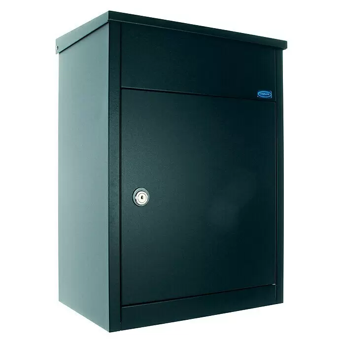 Rottner Paketbox Parcel Keeper - L x B x H: 25 x 38 x 53 cm, Schwarz, Edelstahl, Paketfach