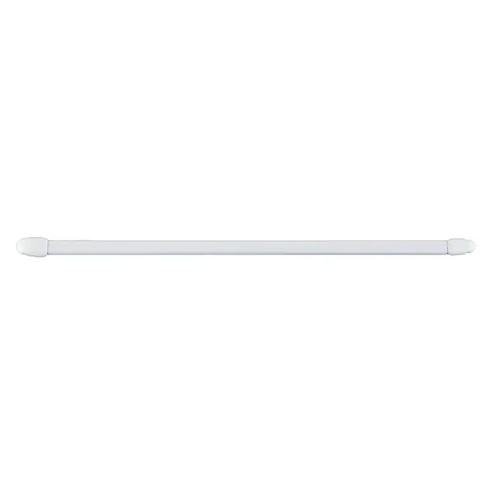 Barra para visillo plano - Largo: 40 cm, Blanco - Primer plano de una barra de tensión blanca, ideal para cortinas o división de espacios, presentada en alta calidad.