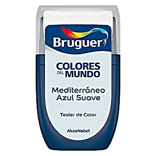 Bruguer Colores del Mundo Tester de pintura (Mediterráneo azul suave, 30 ml, Mate)