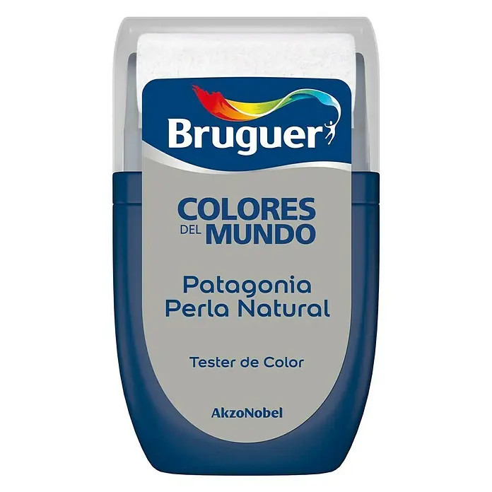 Bruguer Colores del Mundo Tester de pintura - Patagonia perla natural, Mate, 30 ml - Imagen de un probador de pintura Bruguer en color Patagonia Perla Natural, ideal para probar antes de pintar.