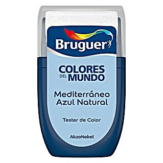 Bruguer Colores del Mundo Tester de pintura (Mediterráneo azul natural, 30 ml, Mate)
