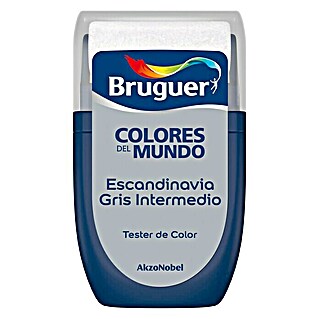 Bruguer Colores del Mundo Tester de pintura (Escandinavia gris intermedio, 30 ml, Mate)