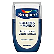 Bruguer Colores del Mundo Tester de pintura Amazonas verde suave (30 ml, Mate)