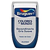 Bruguer Colores del Mundo Tester de pintura Escandinavia gris suave (30 ml, Mate)