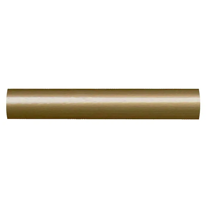 Barra para ropa SF - Ø x L: 19 mm x 200 cm, Metal, Bronce - Primer plano de un tubo metálico de color dorado, que destaca por su superficie lisa y forma cilíndrica. Ideal para fontanería o aplicaciones industriales.