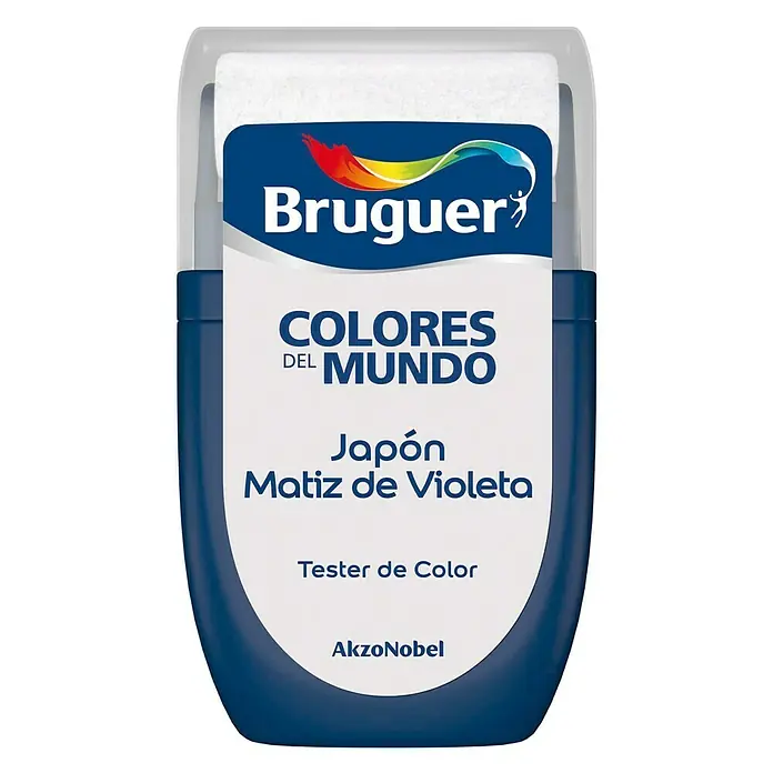 Bruguer Colores del Mundo Tester de pintura - Japón matiz de violeta, Mate, 30 ml - Tester de color "Japón Matiz de Violeta" de Bruguer por AkzoNobel, ideal para probar colores de pintura de pared. Perfecto para tu hogar.