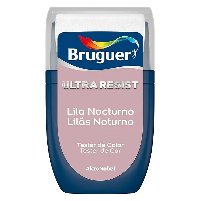 Bruguer Ultra Resist Tester de pintura - Lila nocturno, Mate, 30 ml - Tester de color Bruguer Ultra Resist en Lila Nocturno/Lilás Noturno. Una elección de color perfecta para tu hogar con resistencia duradera y efecto hermoso.