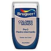 Bruguer Colores del Mundo Tester de pintura Perú piedra intermedio (30 ml, Mate)