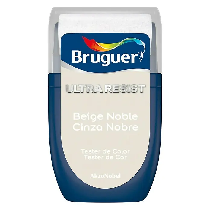 Bruguer Ultra Resist Tester de pintura - Beige noble, Mate, 30 ml - Tester de color Bruguer Ultra Resist en Beige Noble/Cinza Nobre para un resultado hermoso y duradero. Perfecto para probar el color antes de pintar.