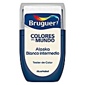 Bruguer Colores del Mundo Tester de pintura Alaska blanco intermedio (30 ml, Mate)