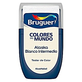 Bruguer Colores del Mundo Tester de pintura (Alaska blanco intermedio, 30 ml, Mate)