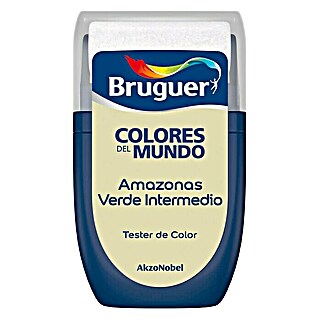 Bruguer Colores del Mundo Tester de pintura (Amazonas verde intermedio, 30 ml, Mate)