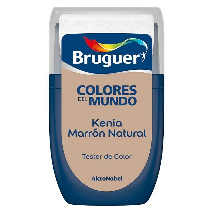 Bruguer Colores del Mundo Tester de pintura Kenia marrón natural (30 ml, Mate)
