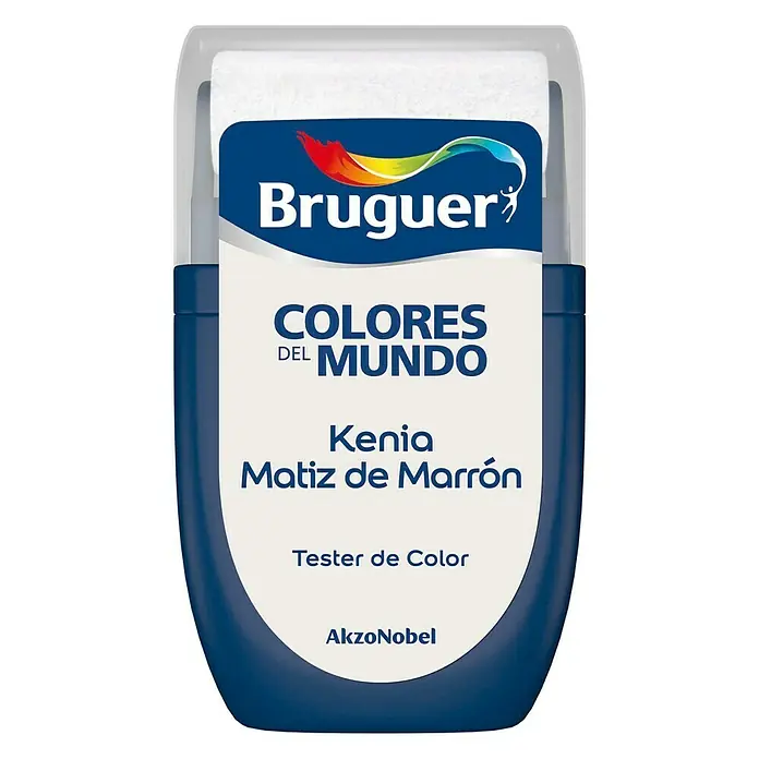 Bruguer Colores del Mundo Tester de pintura - Kenia matiz de marrón, Mate, 30 ml - Tester de color Bruguer Colores del Mundo Kenia Matiz de Marrón para diseño de paredes y selección de color para un hogar hermoso.